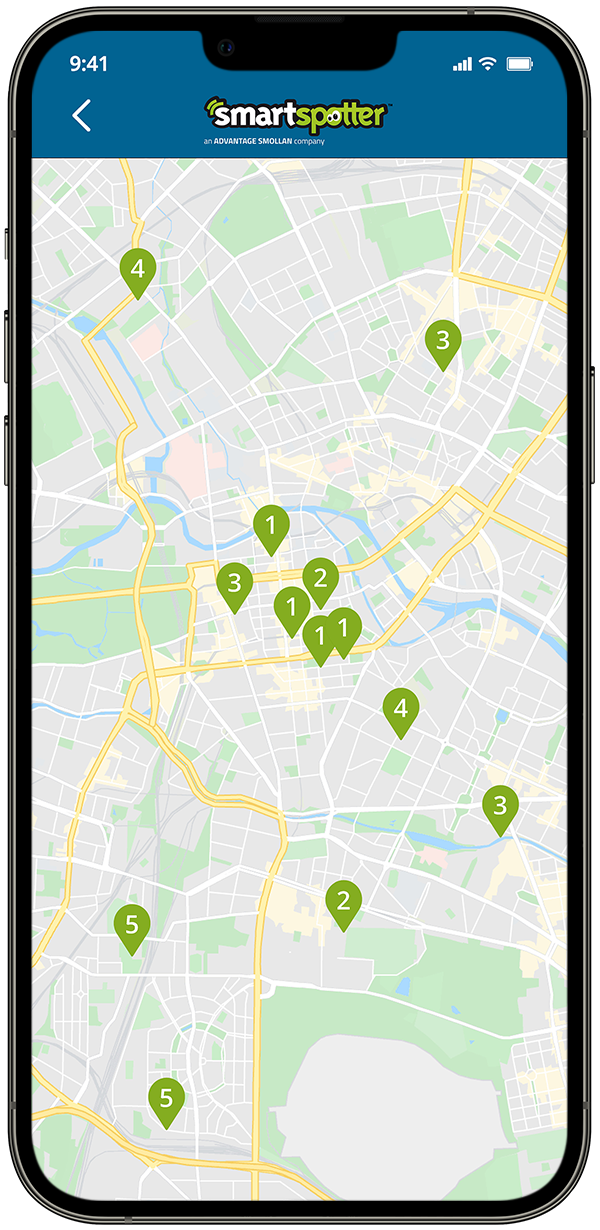 SmartSpotter app Map Deutsch